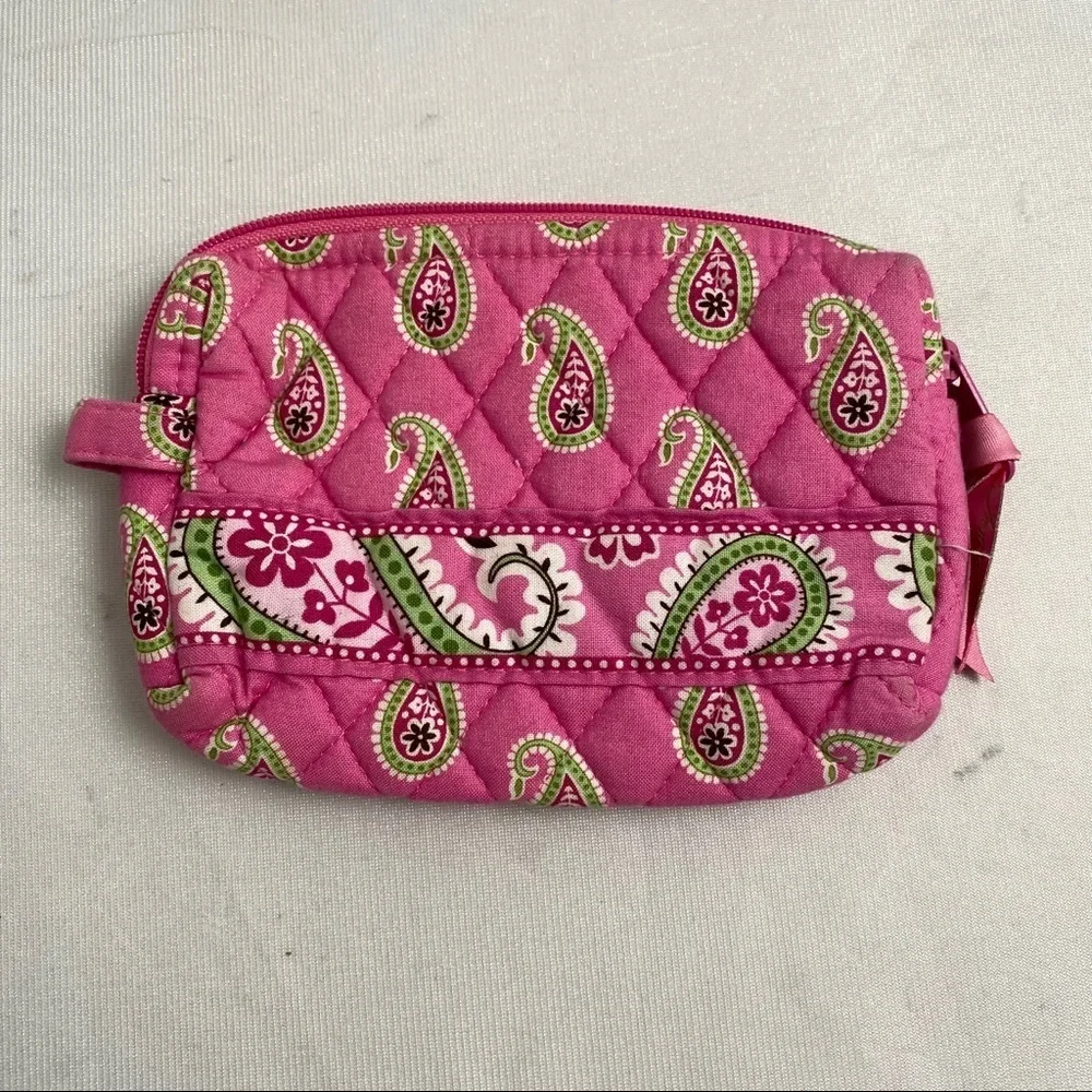 Vera Bradley Bermuda Pink multicolor zip top cosmetics case